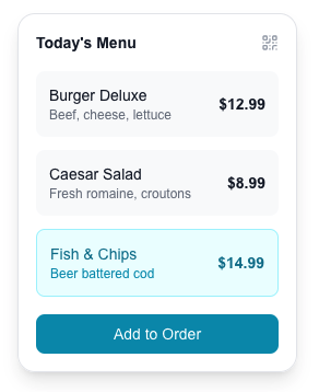 Browse Digital Menu
